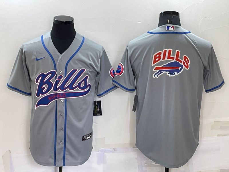 Men Buffalo Bills Blank Grey 2022 Nike Co branded NFL Jersey1